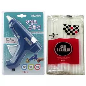 오공 글루건 핫멜트 글루스틱 대형 11.3mm 세트 글루건 핫멜트 대형글루건