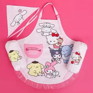산리오 컬렉션 앞치마 토시 두건 3종 세트