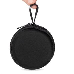 [미국배송] 애플호환 이어팟용 긴스코 미니 휴대용 하드쉘 이어버드 케이스 헤드폰 USBC 유선 / 삼성호환 삼성제품호환 이어버드 이어폰 이어플러그용 여행용 (1 블랙)