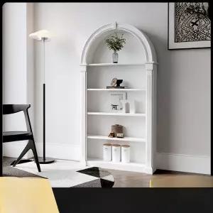 아치형 미국식 책장 원목 장식장 진열 엔틱 커튼 선반 장 인테리어