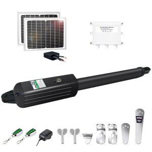 중형 단일 스윙 게이트를 위한 TOPENS A5S 자동 태양광 게이트 오프너 최대 16피트, 리모컨 키트 모터 패널로 구동되는 운영자 배터리 포함