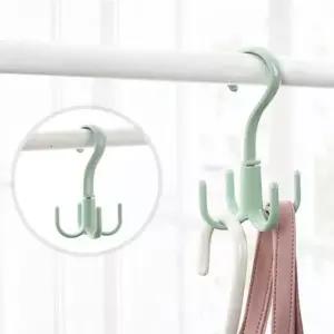 360도 다용도 소품 걸이 4구 멀티 옷걸이 여러 용도 수납 (WFKBFE8)