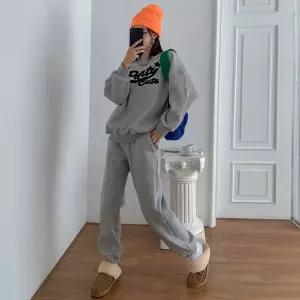 [하프클럽/나야홍]빅사이즈 512 부클자수기모바지세트 DKDQ339