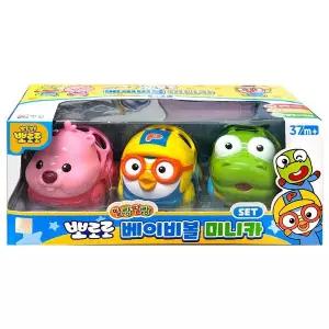 [영진]완구-딸랑딸랑 뽀로로 베이비볼 미니카세트 3PCS