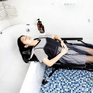 성인 샴푸의자 대형 접이식목욕의자 머리감는 샤워 목욕 휴대 화장실 검정색