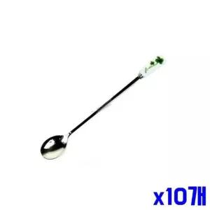 [골드스마일]bns 위생적인 스텐 롱 티스푼 x10개 과일스푼 디저트스푼