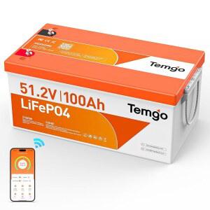 블루투스 및 저온 보호 기능이 있는 48V(51.2V) 100Ah 리튬 인산철(LiFePO4) 배터리, 내장형 200A BMS, 골프 카트, 태양 에너지 저장, RV 오프 그리드 리케이션에 이상적입니다