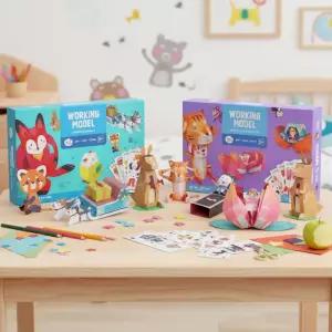 리틀호안미로 움직이는 종이접기 색종이 동물원더랜드 동화속주인공 미니피규어 공예 만들기