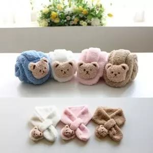 아기곰 양털 네키 머플러 포근한 아동 목도리 겨울 여