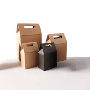 손잡이 상자 포장박스 크라프트 소형 선물 포장 박스 종이 무지 답례품