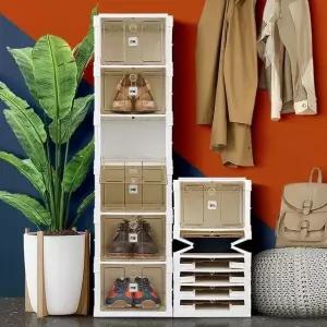 6단신발장 폴딩신발수납함 공간활용 신발서랍장 6단 현관 위생 (WFKBKI0)