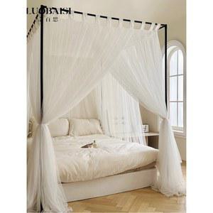 4코너 침대 가림막 캐노피 나사 야외 침구 브라켓 침실 펜션 모기장 곤충 프레임 연결