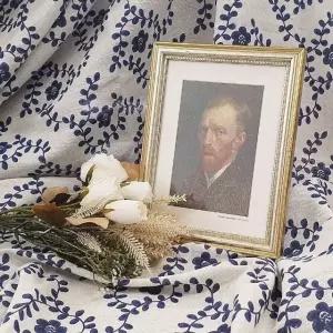 린넨 테이블보 소 파란꽃 (WFKBK1L)