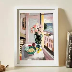 A4 상장 그림 작품 사진 인테리어 우드 액자 화이트 (KYR-WFGEMOG)