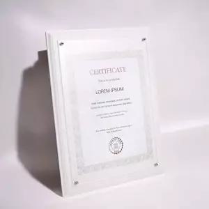 게더릭 클래식 허가증 상장 액자 (A4) (화이트) (KYR-WFFV4NN)