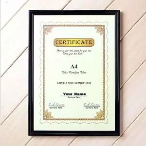 자격증 특허증 심플 허가증 상장 액자 A4 블랙 (KYR-W5581A8)