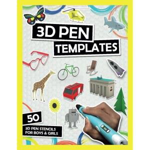 3D 펜 템플릿: 소년 소녀용 스텐실 | 에펠탑, 유니콘, 공룡, 보석, 굴착기, 헬리콥터