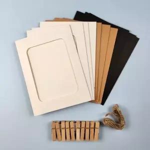 종이 액자 페이퍼 프레임 10p세트 3색혼합 6x4 (KYR-WFFSO08)