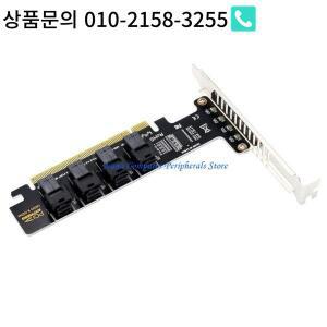 F68C PCI-E4.0 분할 카드 X16 ~ 4 포트 U.2 NVME SFF-8643 확장