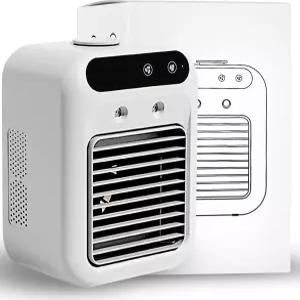 휴대용 에어컨 듀얼 미스트 및 2풍속의 25W 충전식 미니 증발 냉각기 작은 방 침실 사무실 야외 캠핑용