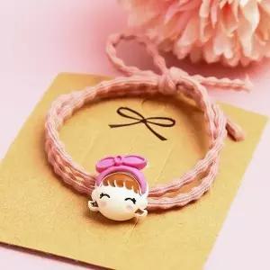 인디핑크머리끈 머리고무줄 안아픈 인디핑크 소녀 여아머리끈 로즈핑크 (WFKBBHZ)