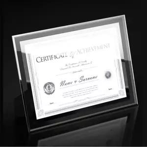 고급 유리액자 상장 투명 액자 실버 A4 (KYR-WF85B9A)