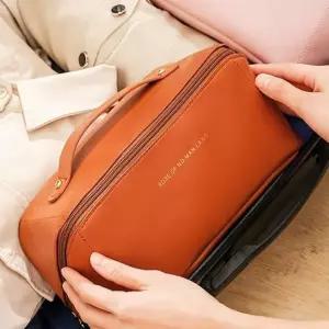 다용도 가죽 화장품파우치 여행용 소품가방 메이크업 (WFKBRM5)