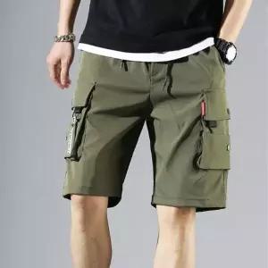 [하프클럽/]카고팬츠 남자반바지 포켓 캐주얼바지 허리밴딩 5부