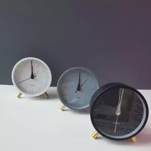 무소음 무드등 원형 탁상시계 알람 자명종 거실 침실 인테리어 감...