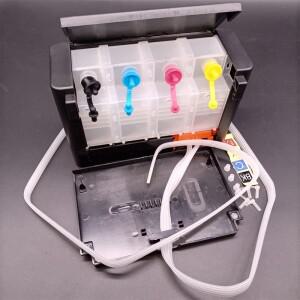 호환 4컬러 프린터 빈 탱크 박스 교체 키트 Epson 캐논 HP Brother 연속 공급 시스템용 DIY CISS 리필 케이