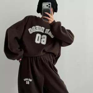 [다잇템] 여자 츄리링바지 후리스맨투맨 필기체 겨울츄리닝 세트_24032548_588872