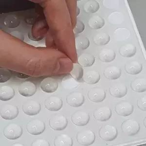 실리콘 도어충격방지패드 기획전 발받침 추천제품 11x5mm 스티커 반원 문소음방지스티커 소음방지범퍼