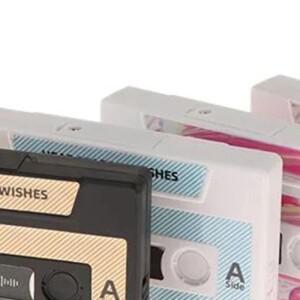 호환 60초 DIY 오디오 음성 녹음기 카세트 테이프 모양 장치 생일 발렌타인 데이를위한 가능한 인사말 카드