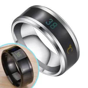 체온 측정 열 표시 반지 체크 링 온도계 감지 가능한 수치 잴수있는 숫자 작은 악세사리 색이변하는 표시