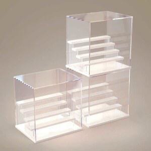 피규어 진열장 미니카 인형 피규어용 술병 3층 전시보관함 장식 싱글 장식장