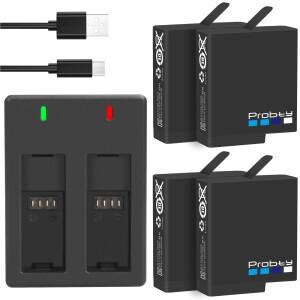 GoPro Hero 5 6 7 검정색 배터리 AABT-001 용  probty 완전히 디코딩 된 1680mAh GOPRO