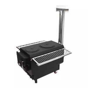 펜션 업소용 4.5T철판 내구성 신일 요리용 철판그릴 나무난로 BBQ 화목난로