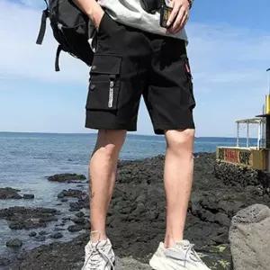 [하프클럽/]체크바지 남자 여행 반바지 카고 건빵 캐주얼 여름 패션