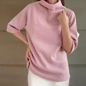 여성 빅사이즈 하이넥 폴라 반팔 겨울용 펜던트