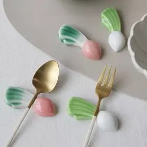 [조르지오]순무 RC01OX39 4P 도자기 데일리 젓가락받침 세트 추천 데코 수