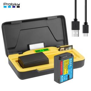 Nikon Z30 Z50 ZFC Z II용 20W 고속 듀얼 충전기가 포함된 Probty EN-EL25 배터리