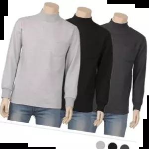 가방 스판 티셔츠 골지 겨울 폴라티 티 남자 니트 반폴라