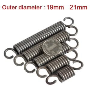 와이어 직경 2.0mm 연장 장력 확장 스프링 외부 19mm / 길이 55mm - 500mm 스틸 후크 DIY 1개