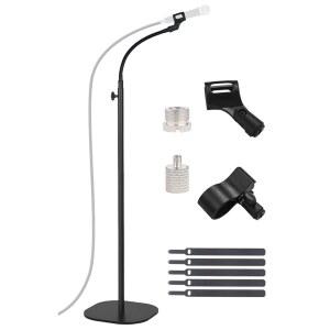 [미국배송] 마이크 스탠드 36인치에서 66인치로 조절 가능한 구세넥 스탠드 바닥 삼손 Q2U 피핀 AM8 블루 예티 엘가토 AT2020 AT2040용 헤비 듀티 베이스 포함