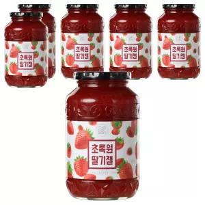 초록원 딸기잼 1kg 6개 티타임 모임 아이스티 빵 파인다이닝 아이스커피
