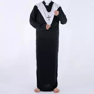 연극 할로윈코스프레 검정색 신부님원피스 유치원 선생님