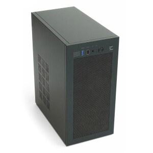 잘만 CUBIX 컴팩트 미니 타워 mATX PC 케이스, 튼튼한 0.8T 스틸 섀시, 마이크로 ATX DTX ITX SFX HTPC 소형 폼 팩터 섀시(USB 3.0, 80mm 프리 인스톨 팬 포함), PSU, 블랙 장착