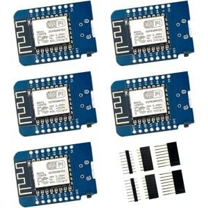 Hosyond 5Pcs D1 미니 노드Mcu ESP8266 ESP-12F WiFi 모듈 개발 보드, Arduino /WeMos Mini와 호환됨