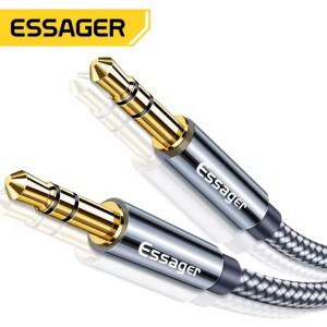 Essager Aux 케이블 스피커 와이어 3.5mm 잭 오디오 자동차 헤드폰 어댑터 남성 잭-잭 코드 삼성호환 샤오