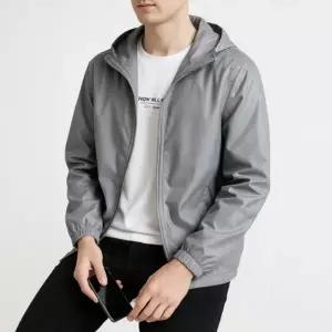 윈드 브레이커 남자 방풍자켓 간절기 점퍼 얇은 바람막이 2컬러 남자 하이넥 방수 탈부착 간절기 등산